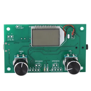 

HOT FM Radio Receiver Module 87-108MHz Frequency Modulation Stereo Receiving Board with LCD Digital Display 3-5V DSP PLL