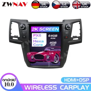 شراء 12.1 ''تسلا أندرويد 10.0 PX6 4 + 64GB التحكم الصوتي المدمج في CARPLAY راديو السيارة لتويوتا فورترنر 2015 ملاحة لتحديد المواقع