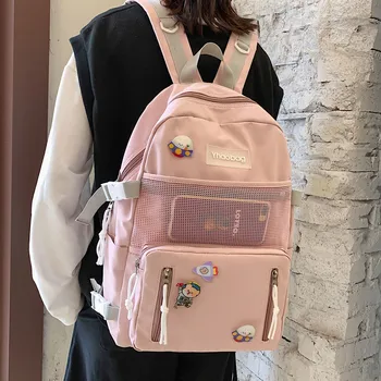 

cute Schoolbag Women's Korean-Style Harajuku Ulzzang Backpack 2020 New Style Middle School Students Large Capacity Backpack