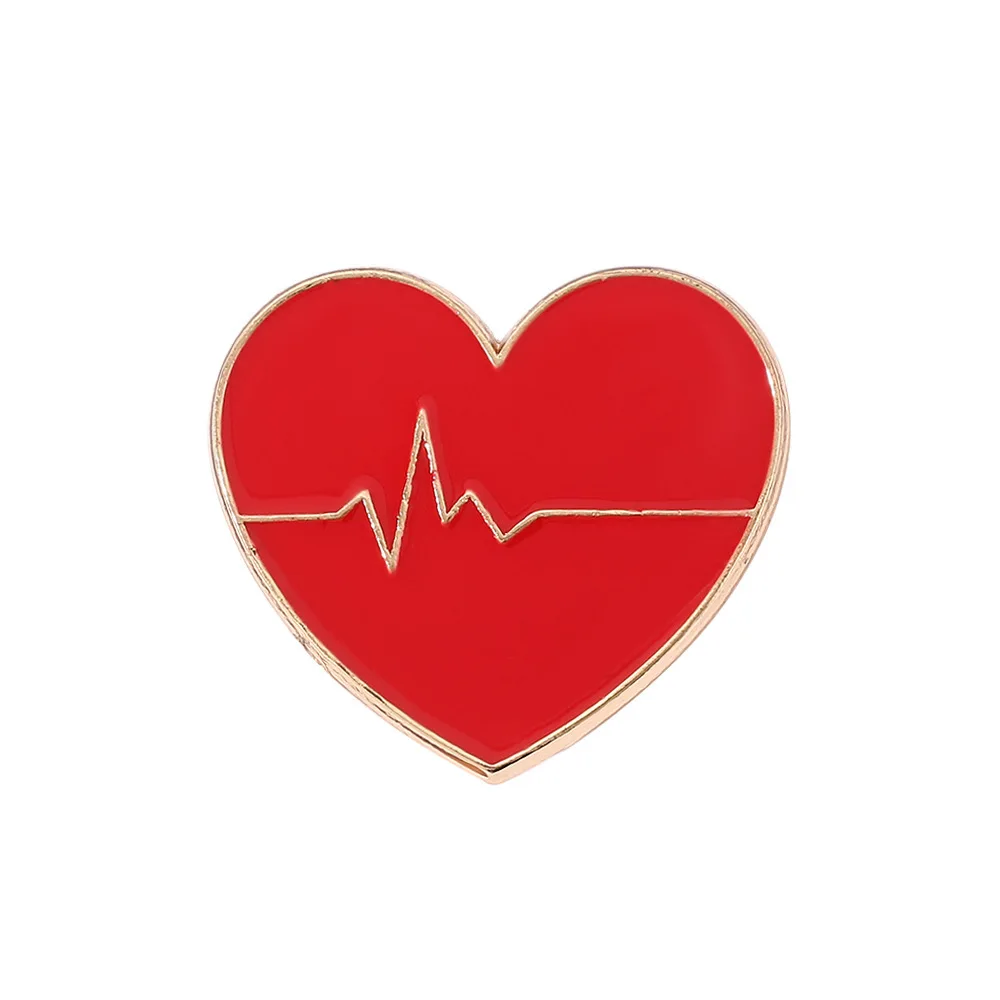 Elegant Heart-Shaped Medical Brooch Pin - Perfect