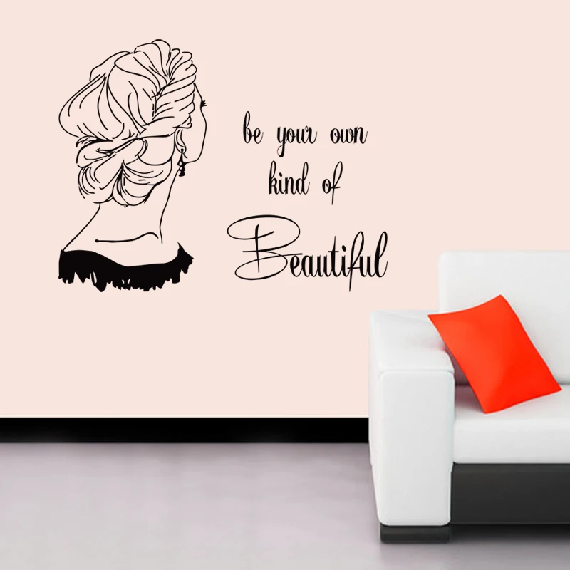 Hair Salon Sticker Beauty Salon Sex Girl Decal Haircut Posters Vinyl Wall Art Decals Decor Windows Decoration Mural M0012