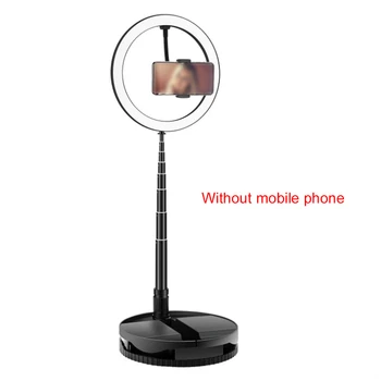 

Mini LED Desktop Video Ring Light Selfie Lamp 3 Color Light Modes LED Folding Ring Light for Video Recording Advertising