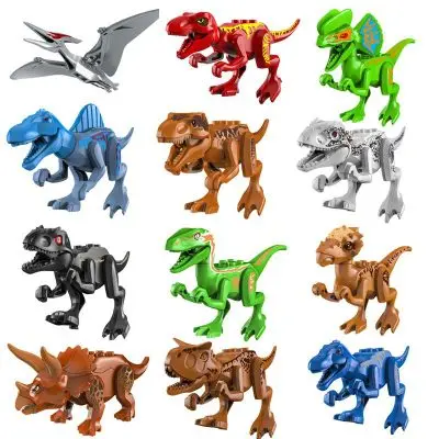 

3D41901-08/JM027-38 84pcs/lot Building Block bricks Dinosaur pterosaur Indomirus T-Rex Triceratops Brick baby toys children gift