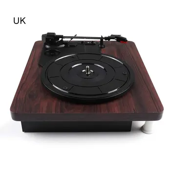 

MDY-1305-1 Wood Color Record Retro Player Portable Audio Gramophone Turntable Disc Vinyl Audio RCA R/L 3.5mm Output