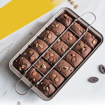 

Professional Bakeware 18 Cavity Baking Tools Easy Cleaning Square Lattice Baking Tools Easy Cleaning Brownie Baking Pan