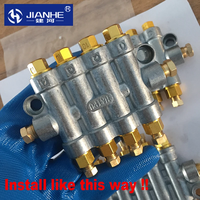 manifold block para sistema de lubrificacao maquina 01