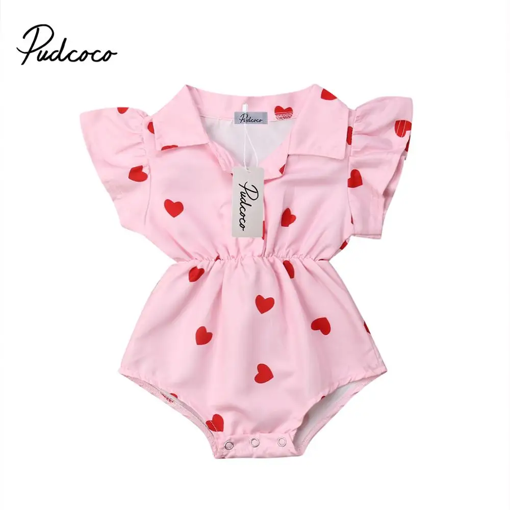 

Pudcoco Summer Newborn Baby Girl Clothes Print Sleeveless Shirt Romper Jumpsuit One-Piece Outfit Sunsuit Clothes