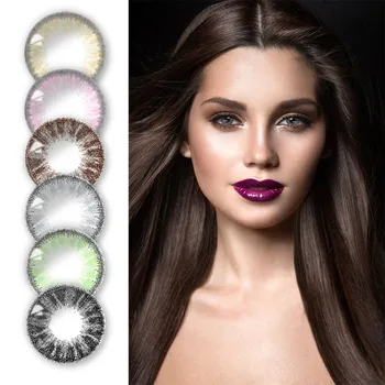 

2 Pcs/pair Mrs.H Glass Bead Color Contact Lenses Crystal Clear Lenses One Year Throw Contact Lens Comfortable And Dry Eyes