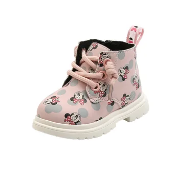 

Disney's new autumn and winter children's casual shoes for boys and girls baby soft-soled toddler shoes Mickey mouse boots