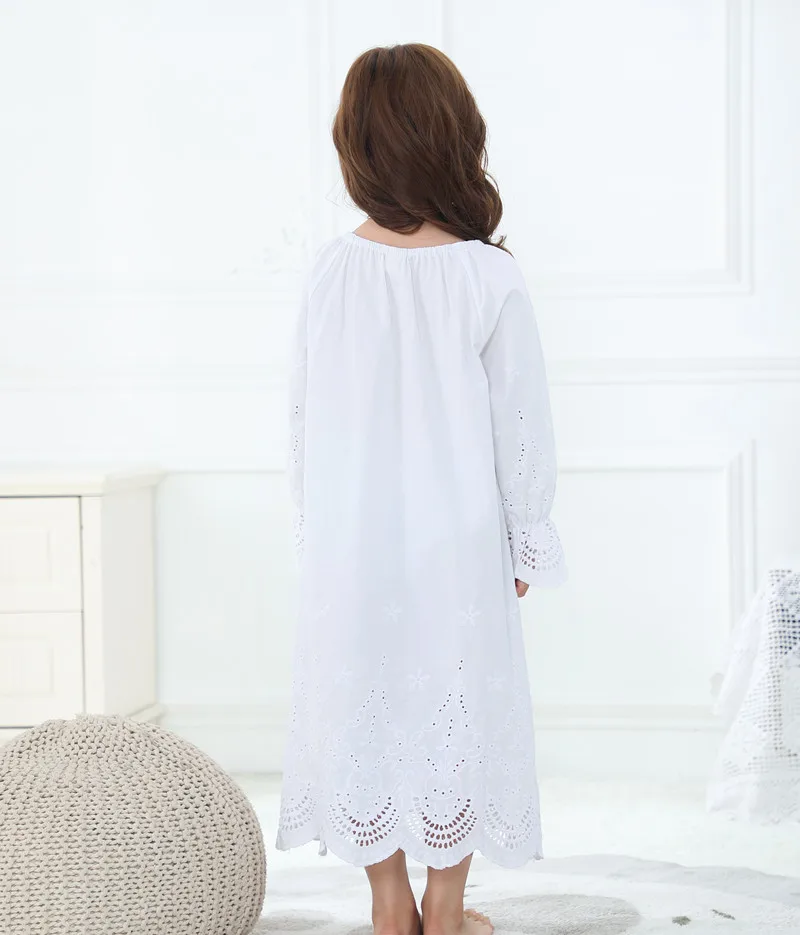 baby girl nightgowns Princess Nightgown Long Sleeve Sleep Shirts Vintage Kid Ruffles Nightgowns Lace Courtly Toddler Nightdress Lounge Sleepwear cheap cotton nightgown