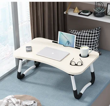 

DuoDuo Portable Folding Table Computer Desk Student Dormitory Bed Card Slot Lazy Person Table