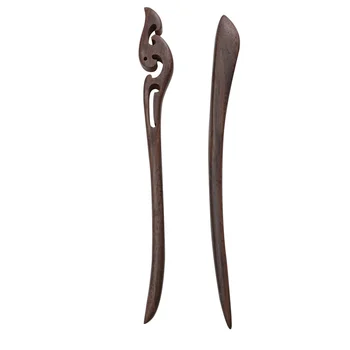 

2PCS Sandalwood Hairpins Vintage Hair Clips Updo Hair Insert Antiquing Hair Accessories for Women Girls