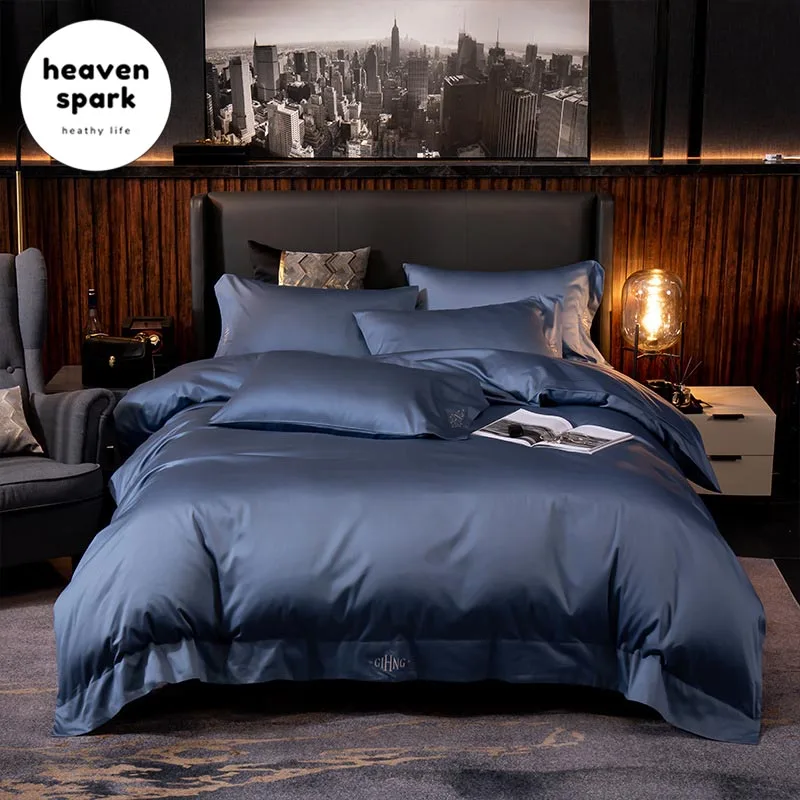 

Luxury Bedding Set 4pcs Flat Bed Sheet Brief Duvet Cover Sets King Comfortable Quilt Covers Single Queen Size Bedclothes Linens