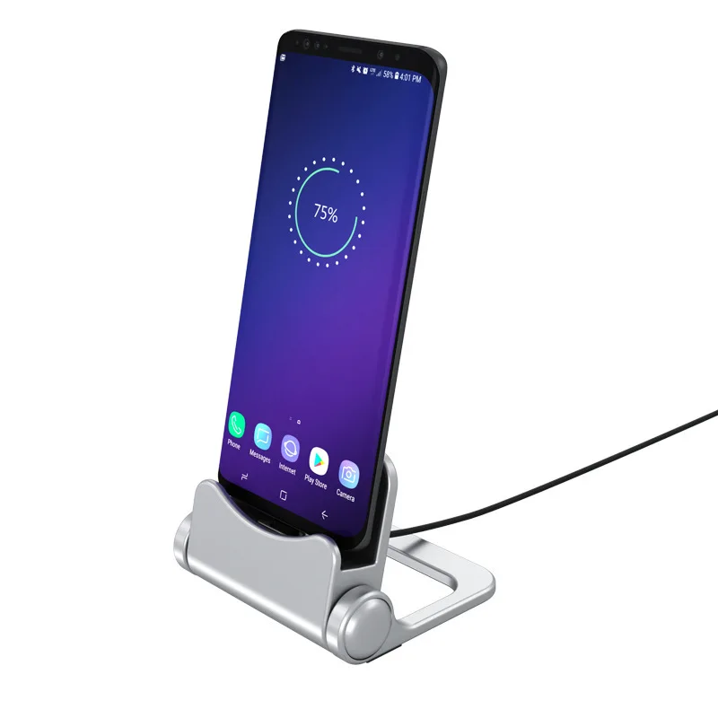 Vogek зарядная док-станция для iPhone кабель держатель для телефона Подставка 360 градусов вращающаяся Зарядная база док-станция для samsung Xiaomi
