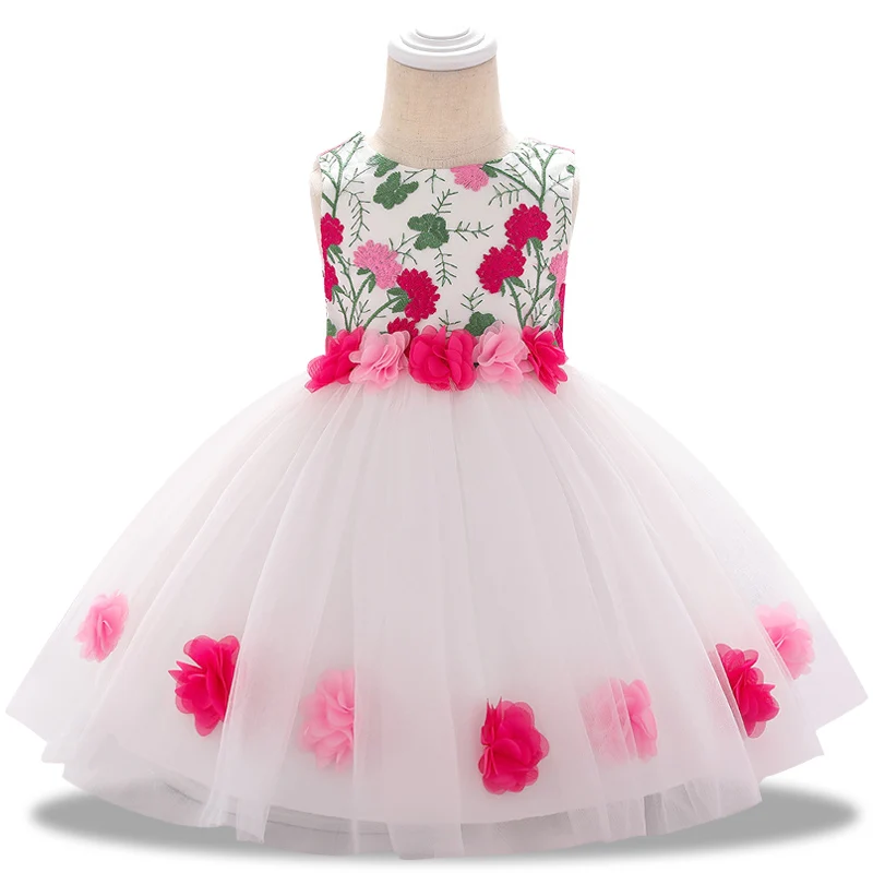 Новинка; платье принцессы для дня рождения для маленьких девочек; кружевное винтажное платье с цветочным узором для маленьких девочек; одежда для малышей; праздничное платье-пачка