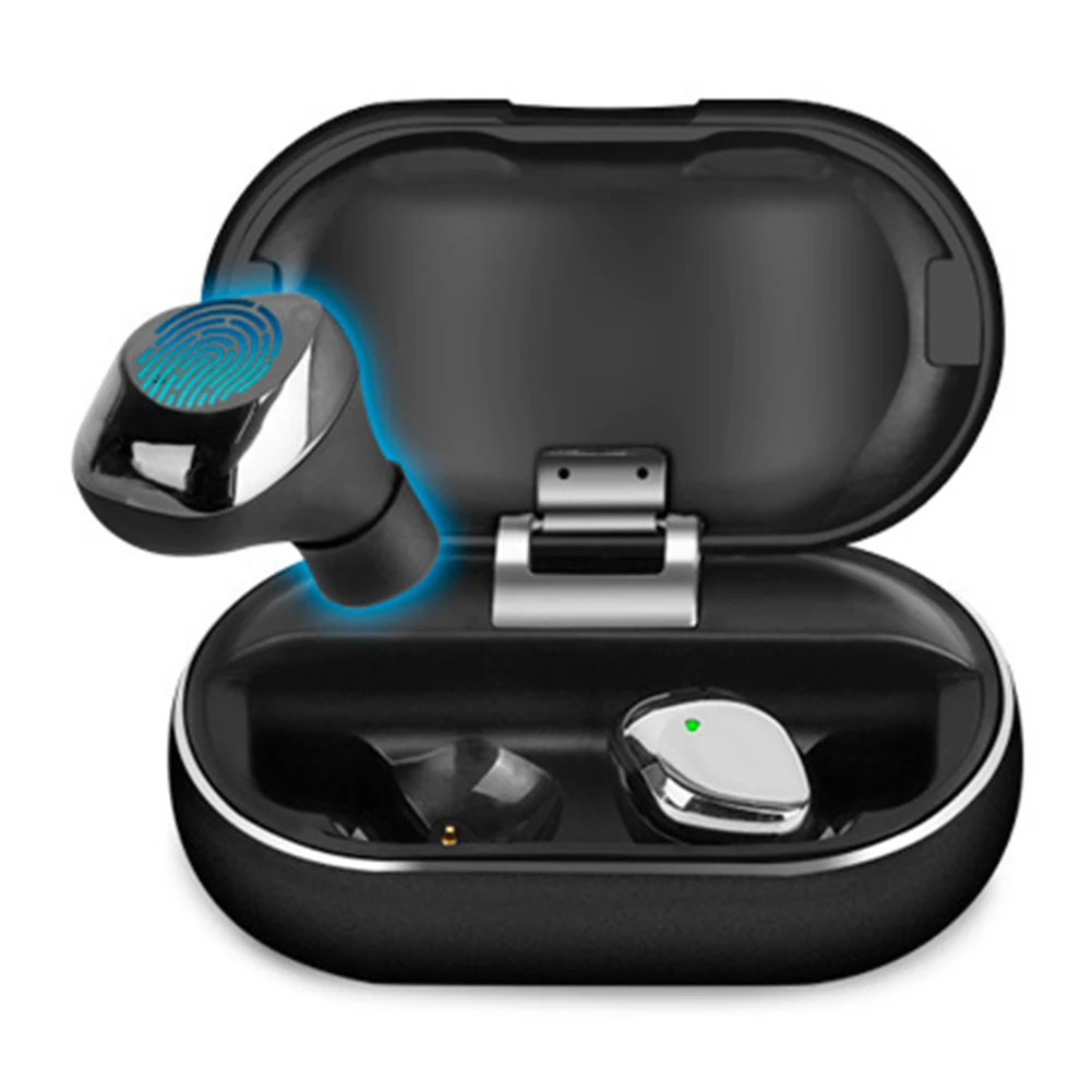 Портативный IPX7 водонепроницаемый стабильный HIFI Bluetooth 5,0 металлический эргономичный умный сенсорный беспроводной наушник с зарядной коробкой подарок в ухо