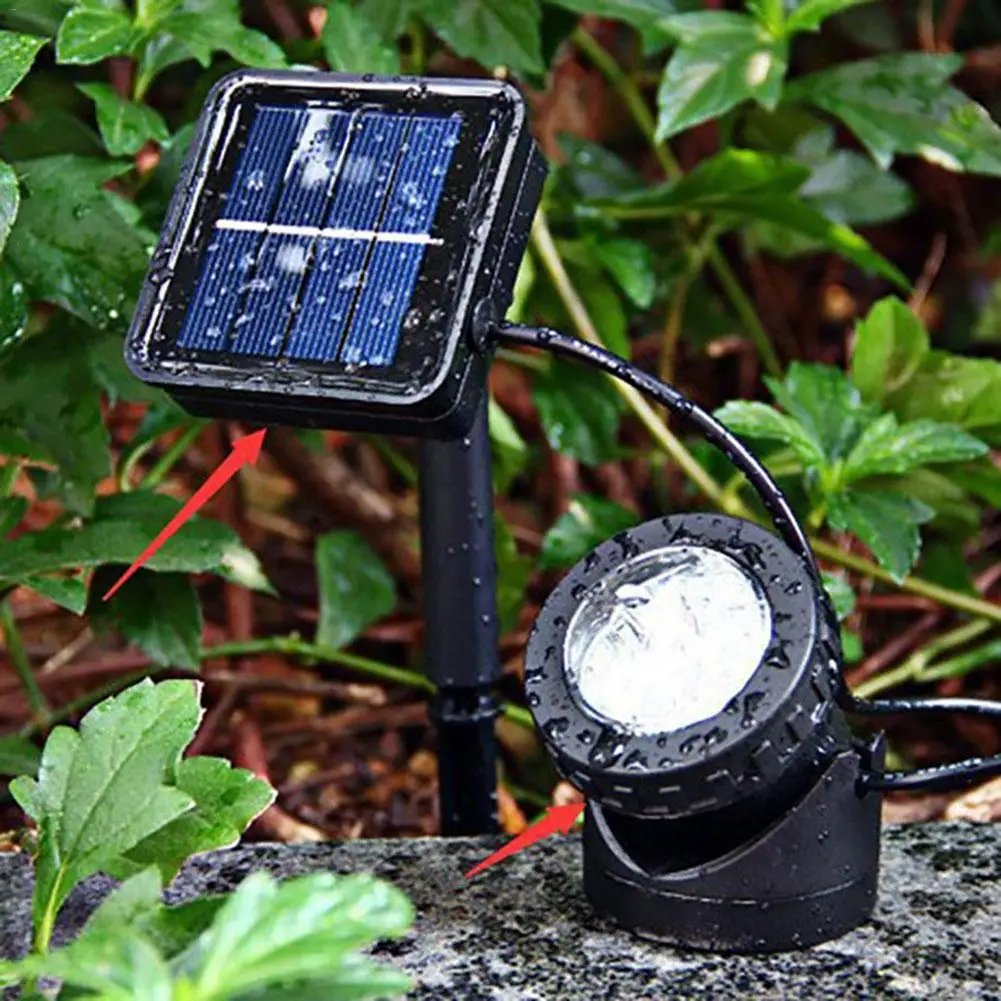 

Solar Powered Spotlight Lamp 6 LEDs Waterproof Solar Garden Flood Light for Road Courtyards Gardens