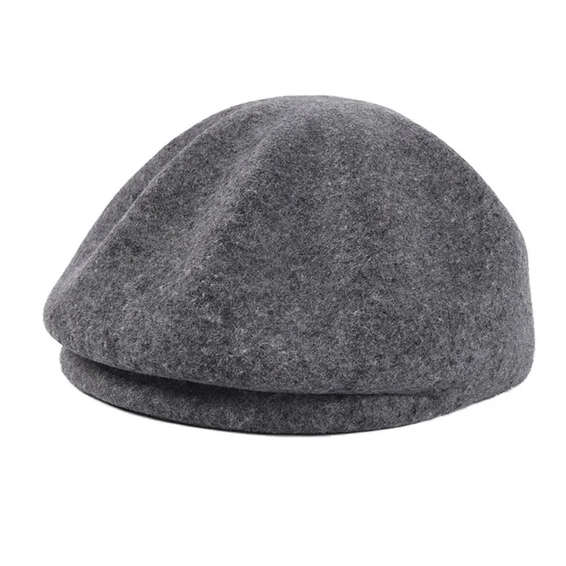 Фибначчи абразивы формирование кепка газетчика Берет шерстяной фетр шляпа Gatsby новые Восьмиугольные мужские и женские винтажные шляпы - Цвет: Серый
