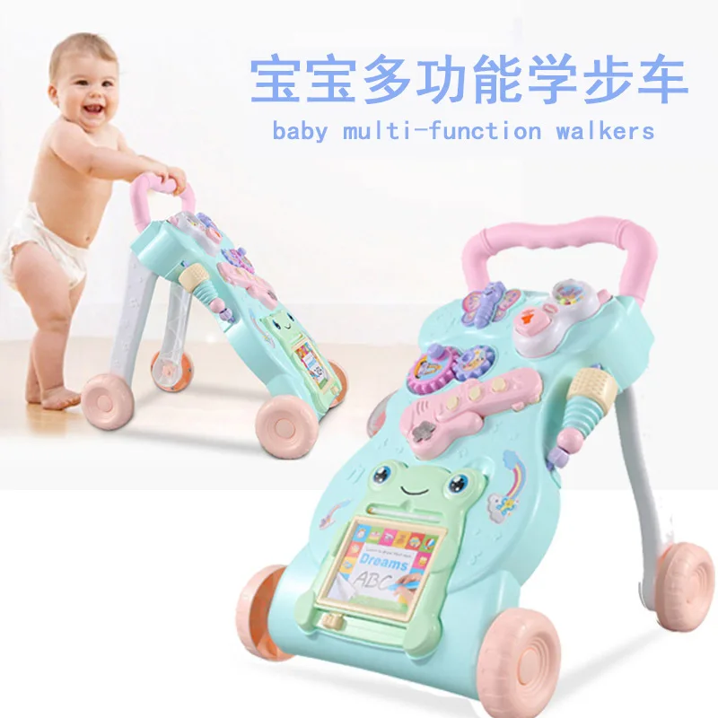 

Baby Toys Baby Walker Adjustable Speed Weight Gain Music Multi-functional Anti-Falling Baby Learn Standing Walk Cart