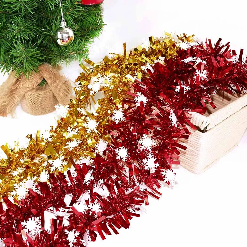Multicolor Wire Garland Colorful Tinsel Hanging Rattan Christmas Tree Ornament Xmas Wedding Birthday Baby Shower Party Supplies, christmas decorations
