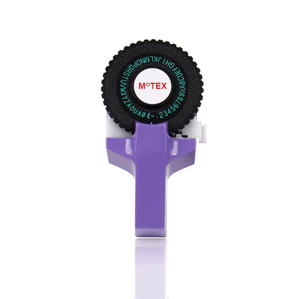 Фиолетовый цвет MoTex E101 принтер мини DIY Ручная Совместимость для dymo 3D тиснение ручная лента ручная машинка надпись машина - Цвет: single machine