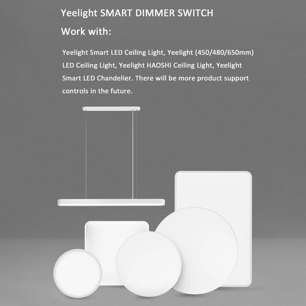 Yeelight 3,3 V 80W BT подключен интеллигентая(ый) настенный выключатель Управление луна светильник дизайн для Xiaomi Гостиная Спальня Ресторан