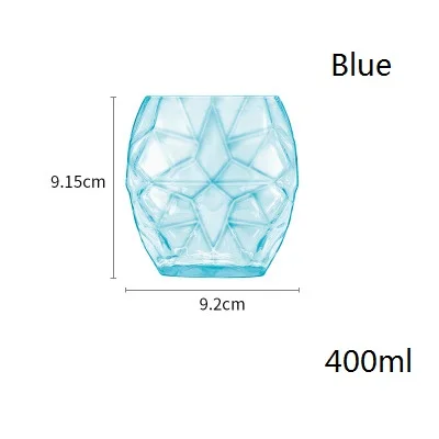 Blue-400ml ULKNN креативная Высококачественная термостойкая чашка для воды с разноцветным бессвинцовым стеклянным баром для дома посуда для напитков пивная кружка - Цвет: Blue-400ml