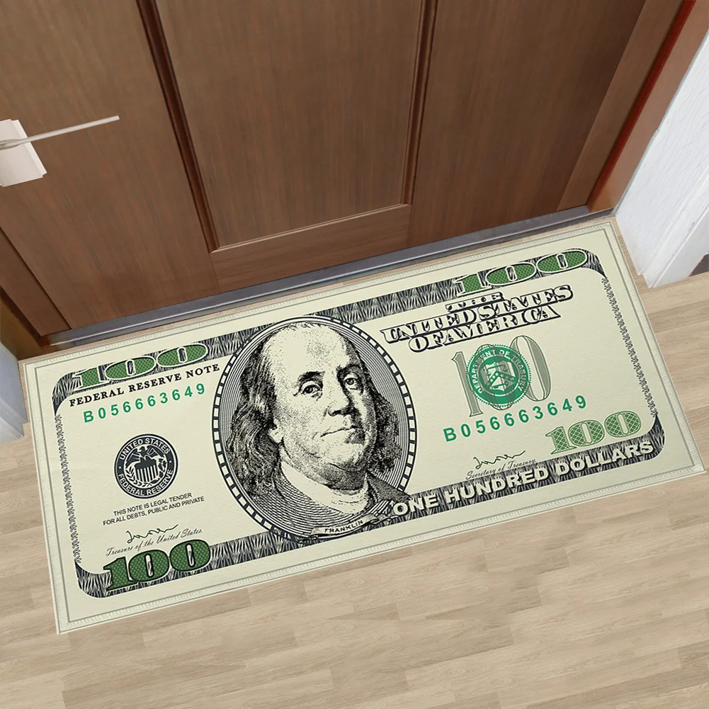 Современный полиэстер Кухня доллар коврик с принтом коврик нескользящий защитный коврик для ванной комнаты домашний декор маслостойкий пол