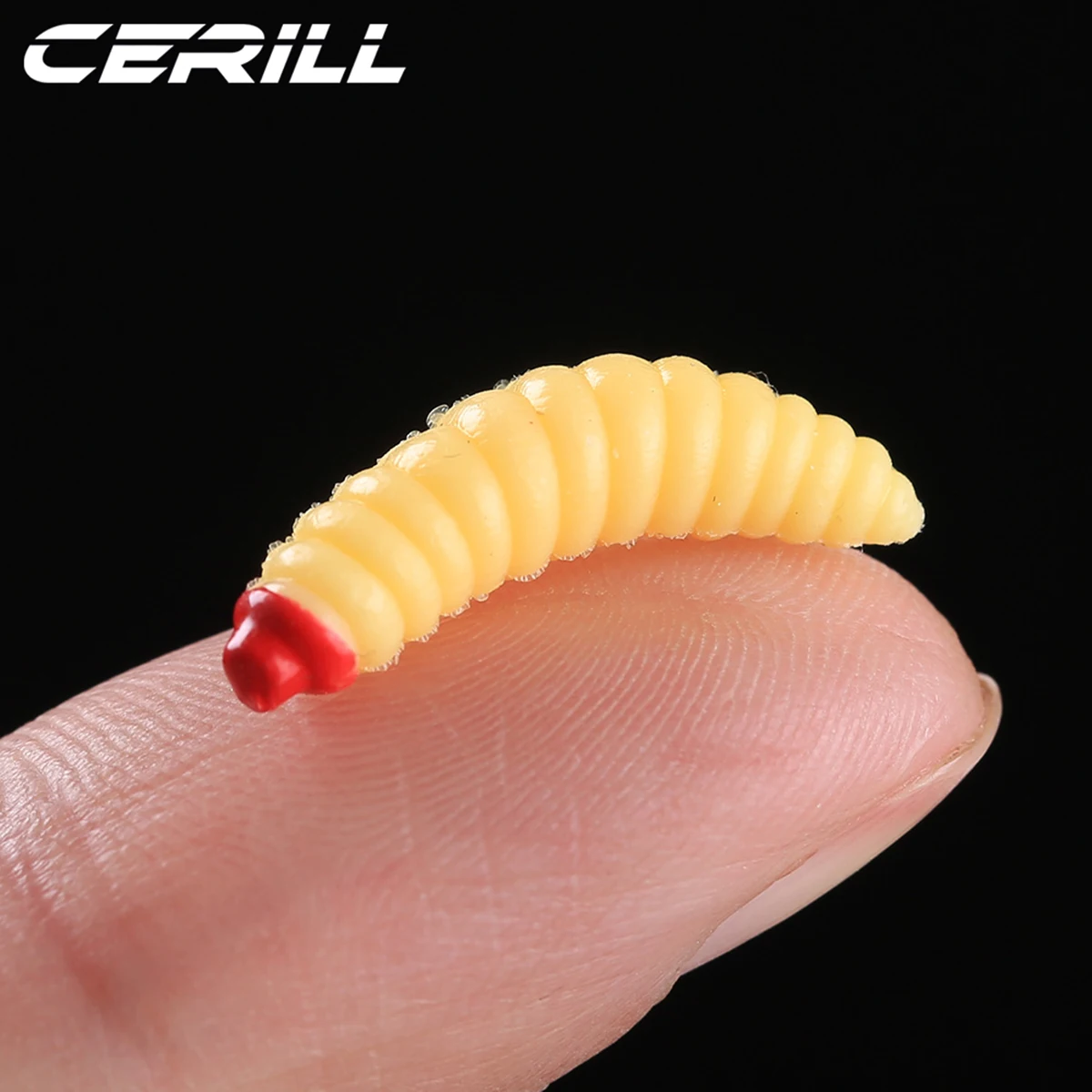 

Cerill 100 PCS 2cm Bread Grub Bait Maggot Glow Soft Fishing Lure Silicone Artificial Swimbait Bionic Bass Shrimps Fishing Tackle