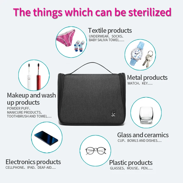 Uvc Fertőtlenítő Táska Hordozható Baba Palack Tartály Uv Könnyű Fertőtlenített Anya Gyerekek Tároló Telefon Doboz - Image 4