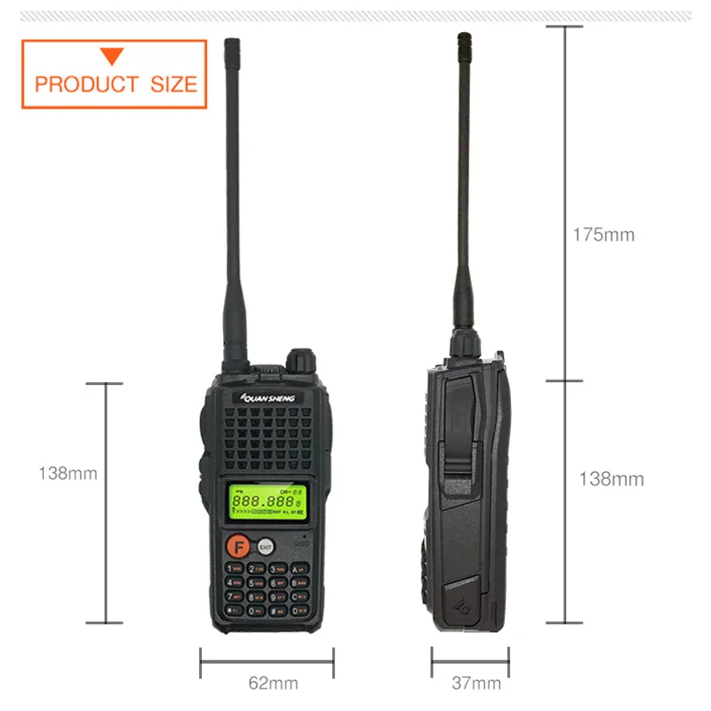 2 предмета в комплекте, QuanSheng, TG-K10AT 10 Вт иди и болтай Walkie Talkie “иди и 10 км радиостанция UHF 400-470MHz VHF дополнительный ремешок Любительское радио, Си-Би радиосвязь, рации Telsiz
