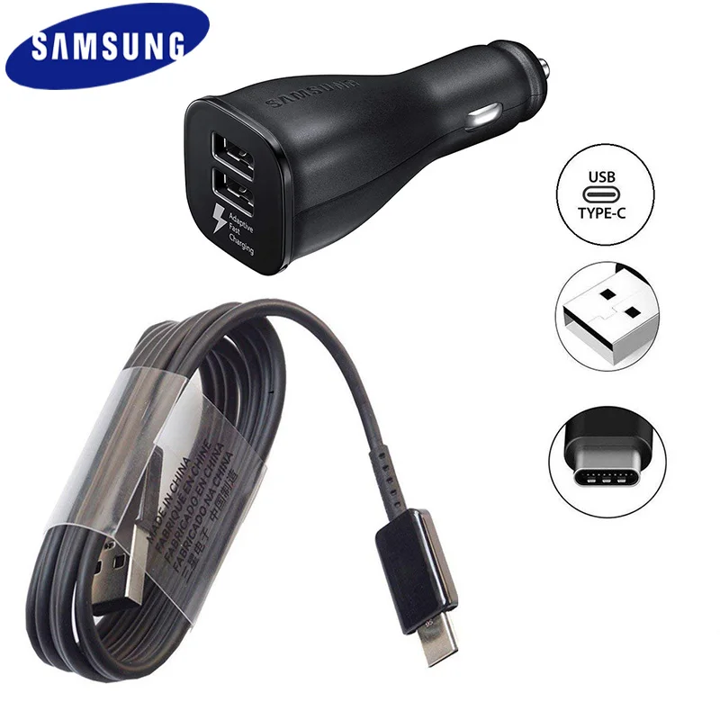 Оригинал Samsung для быстрой зарядки с usb портом автомобильного зарядного