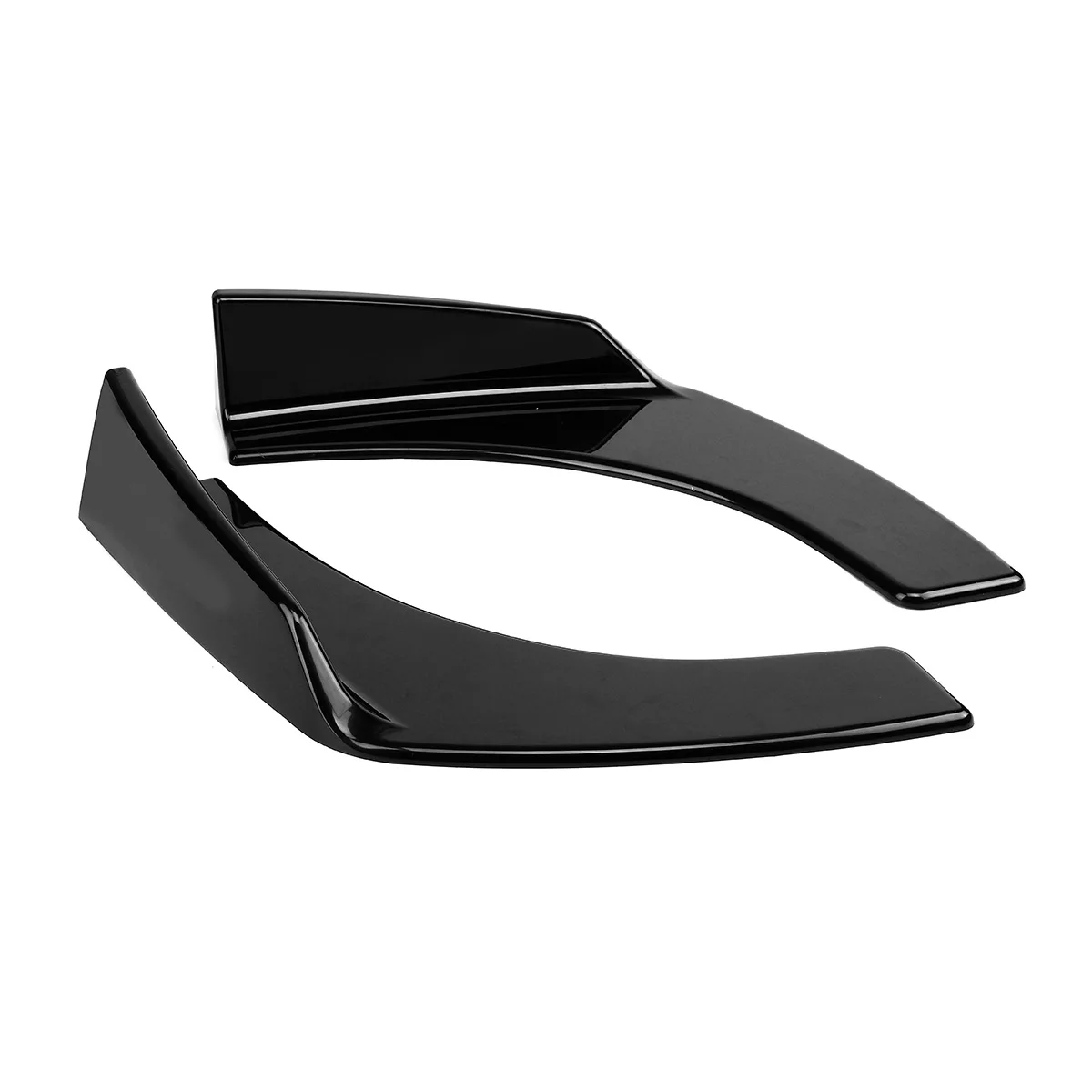 

ABS Black 2Pcs Universal Car Front Bumper Lip Deflector Spoiler Splitter Diffuser Canard Lip Protection For VW For Benz For BMW