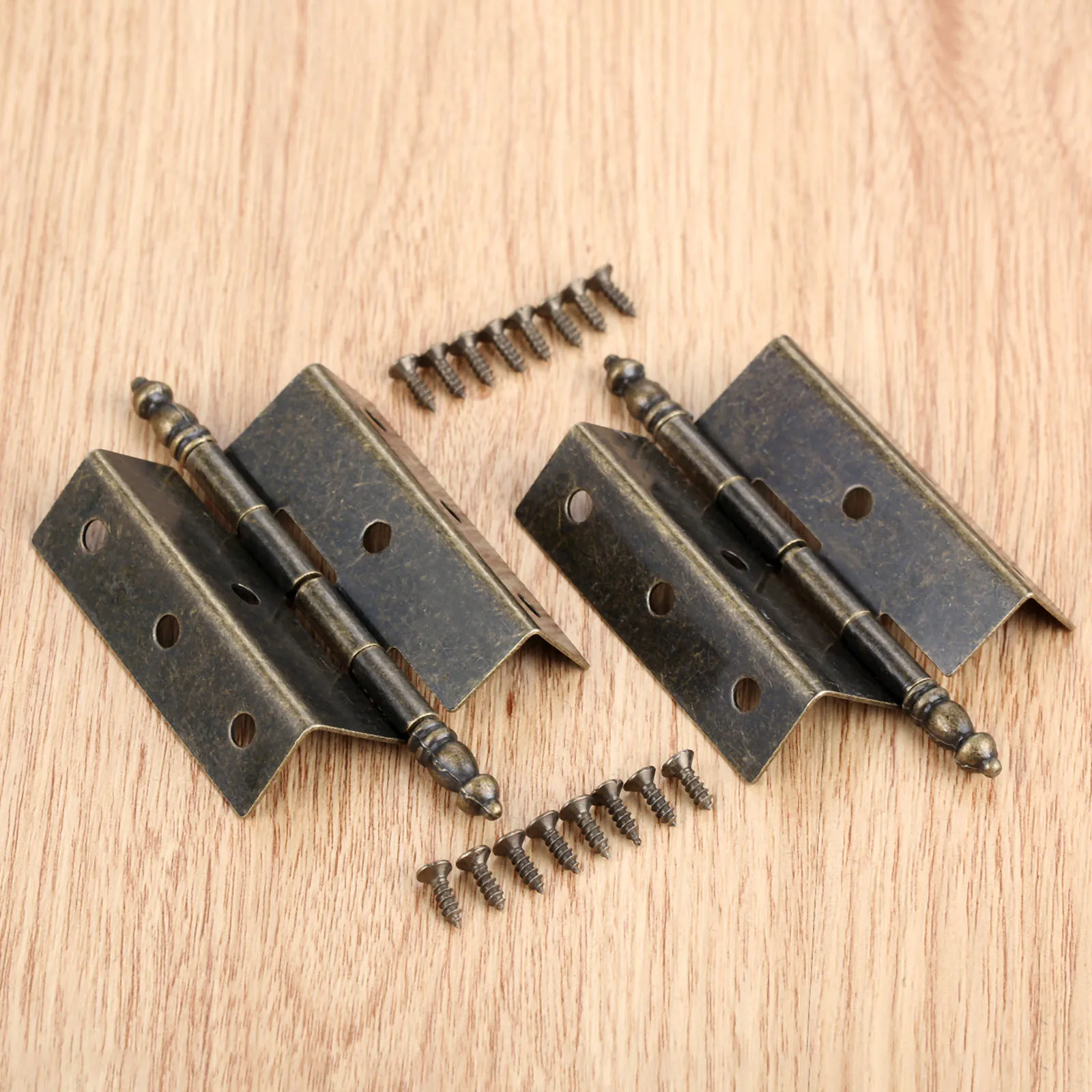 2 Pcs 88*55*51mm Antique Bronze Door Luggage Crown Hinge