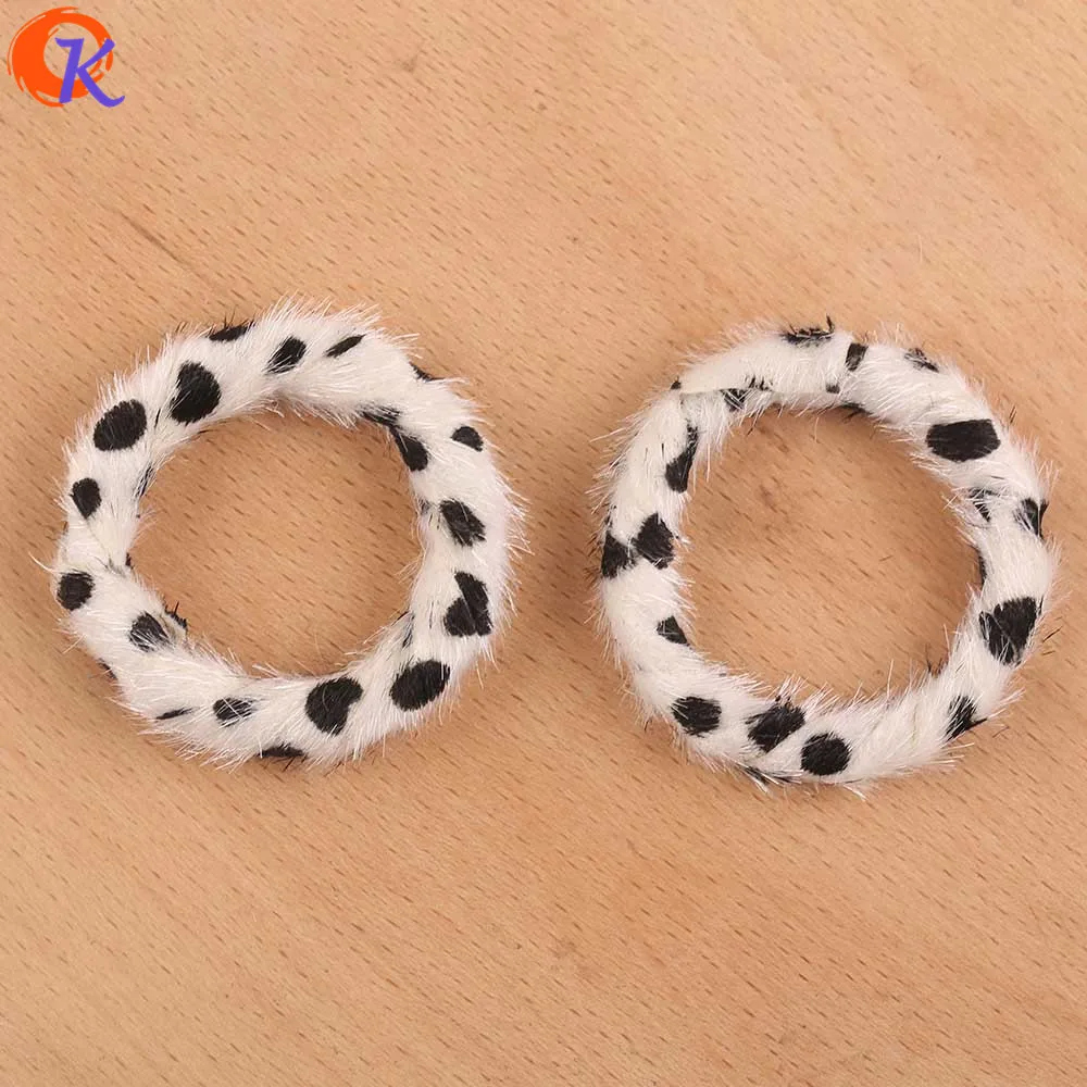 Сердечный дизайн 37*37 мм 50 шт DIY Изготовление сережек/ювелирные аксессуары/круглая форма/ручная работа/эффект леопардовой печати/фурнитура для сережек