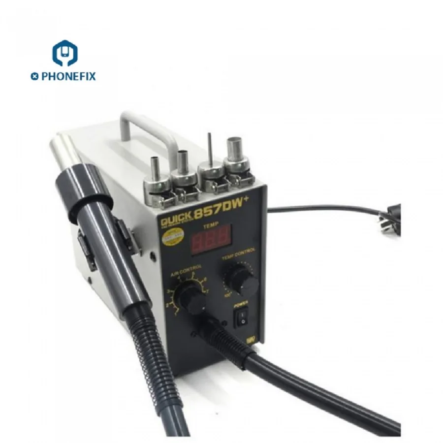 Быстрая 857DW+ SMD паяльная станция ESD 580 Вт Профессиональная станция горячего воздуха с тепловым пистолетом горячего воздуха SMD станция горячего переработы