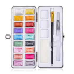 Art-level 18-color Semi-dry Metal Color Watercolor Paint Art Painting Solid Chinese Painting Paint Set Art Supplies for Artist