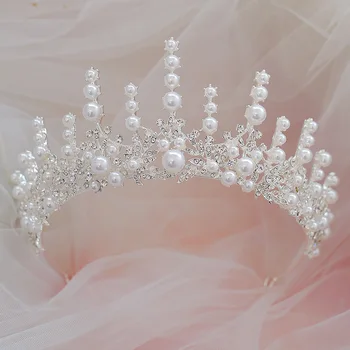 

Wedding Crown for Bride Rhinestone Princess tiara for Women Prom Queen Crown Pageant-Bridal Wedding Crown Handmade