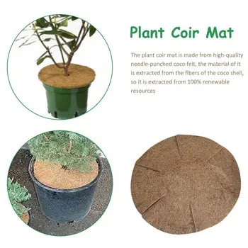 

Plant Coir Mat Coco Fiber Replacement Liner Coconut Mulch Plant Cover Cold Protection For Home Garden Flower Pot Plants