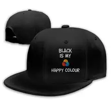 Black is My Happy Color Мужская бейсболка с плоским козырьком регулируемая