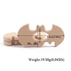 Baby Teether Wooden Animal Pendant - BPA Free Beech Koala (Bat)