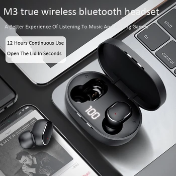 

M3tws Bluetooth Headset 5.0 Double in-Ear Touch Control Wireless Earphone OEM Customizable Source Factory Fat