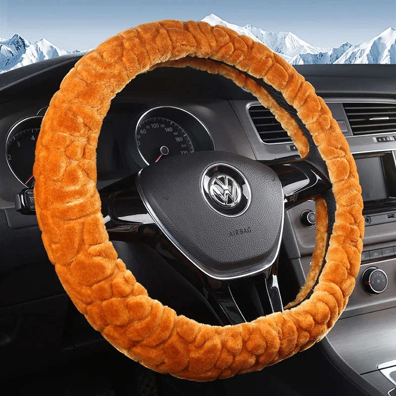 

Steering Wheel Cover Geely S1 Dihao EV EC7 GL Unitang Borui GS Vision D-Shaped Plush Grip Cover Four Seasons Universal