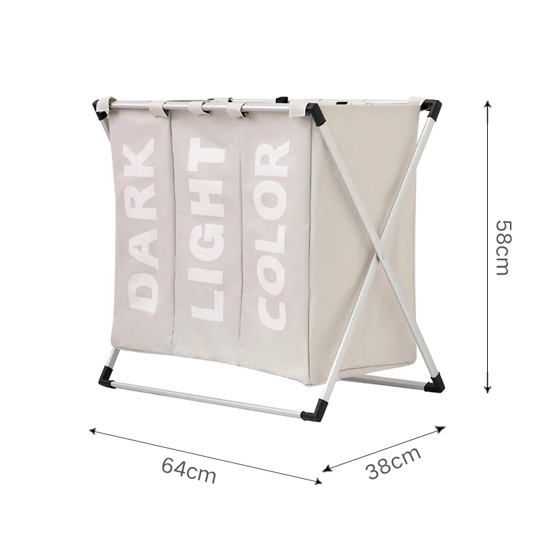 Beige Three grid Shushi Портативные водонепроницаемые сумки и корзины для белья, сумка для хранения, металлическая корзина, органайзер для белья, для дома, грязная ткань, корзина для белья - Цвет: Beige Three grid