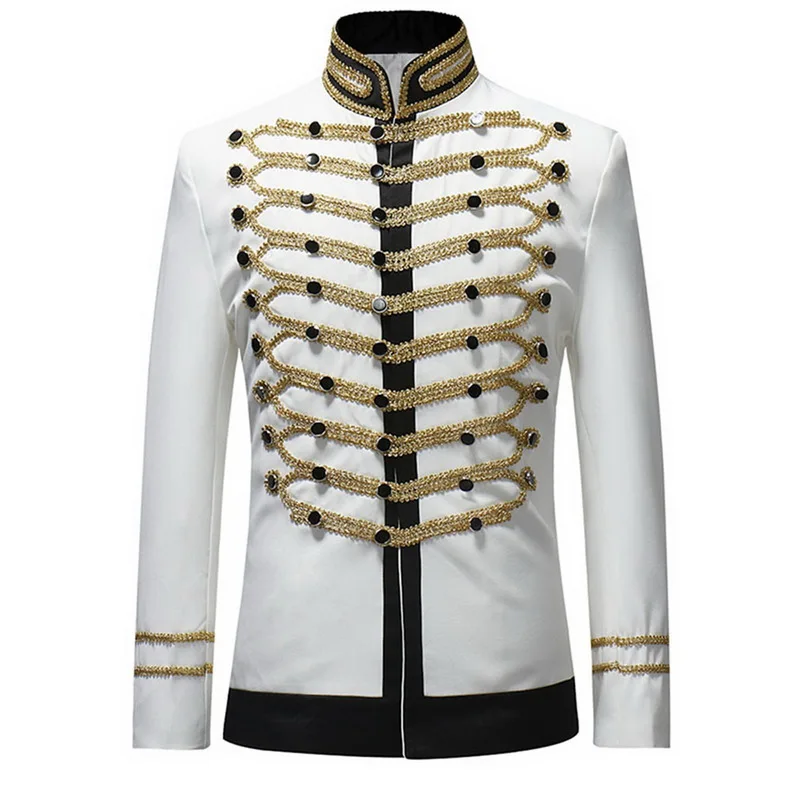 HEFLASHOR мужской однобортный пиджак мужской военный сценический костюм модный театральный костюм мужские вечерние Блейзер размера плюс пиджак