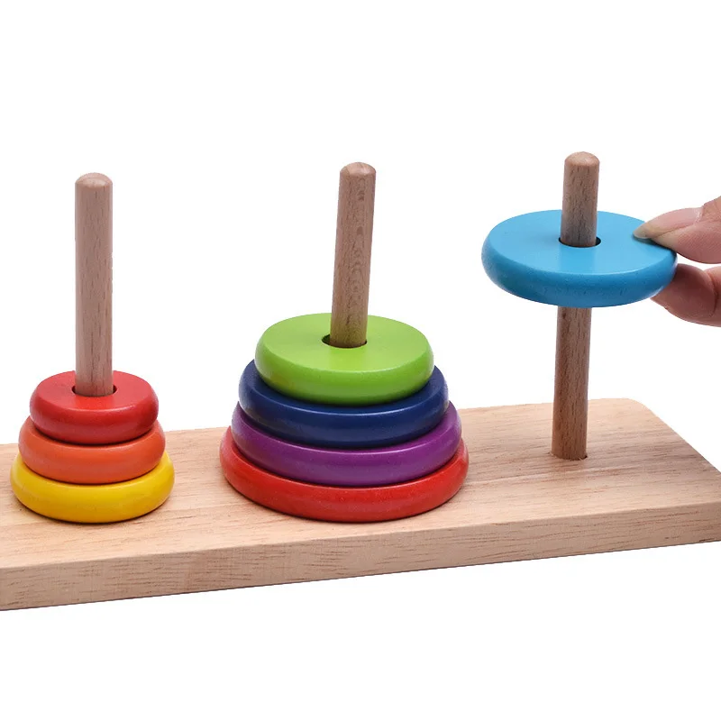 Башня детские развивающие игрушки деревянные Раннее Обучение классические математические головоломки игрушки для детей