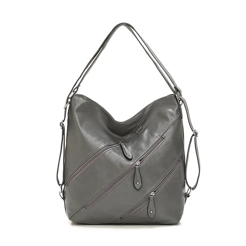 Роскошные сумки женские дизайнерские винтажные сумки на плечо для женщин искусственная кожа многофункциональная сумочка женская сумка-торба - Цвет: Gray