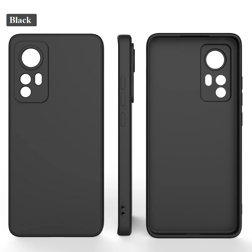 For Xiaomi 12 Pro Ultra Straight Edge All-inclusive Lens Mobile Phone Case Matte Soft TPU Cover Anti-scratch Protective _voghion.com