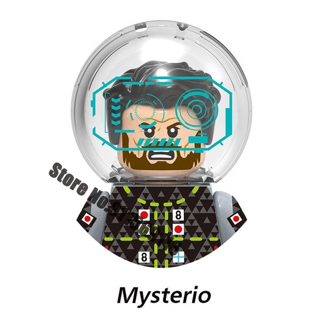 Superhero Spiderman Suit Building Blocks Bricks Mysterio Peter Parker Miles Morales Action Figures Kids Toys Christmas Gifts I-X1352