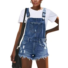 Denim Jumpsuit Skirt - Women's Clothing 